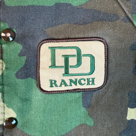 Vintage Youth Army Camo Light Lined Jacket size Small D and D Ranch Made USA - Picture 4 of 7